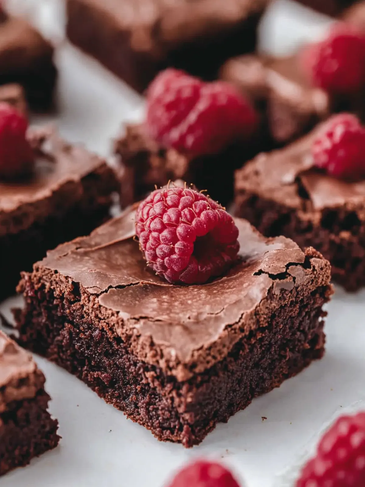 chocolate raspberry brownies preparation steps