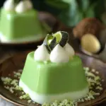 coconut pandan panna cotta - featured image