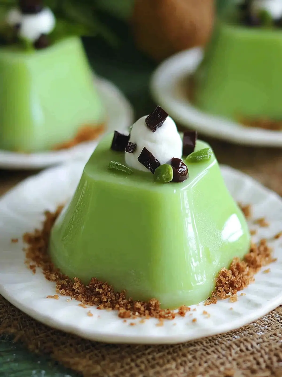 coconut pandan panna cotta preparation steps