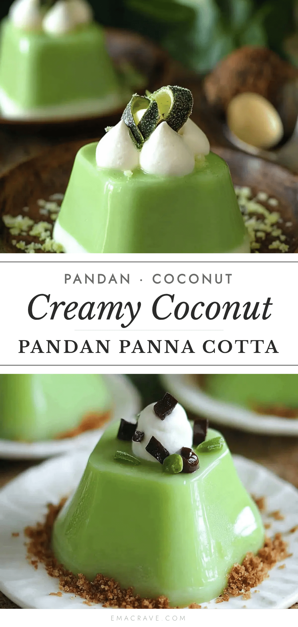 coconut pandan panna cotta recipe