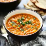 cozy red lentil soup - featured image