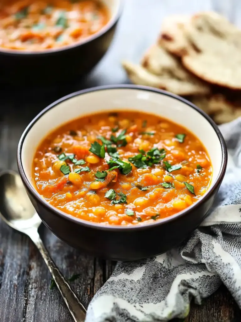 cozy red lentil soup - featured image