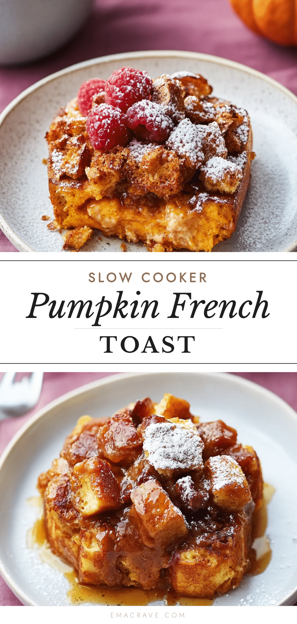 cozy slow cooker pumpkin French toast casserole recipe