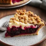 cranberry cream cheese crumb pie - featured image