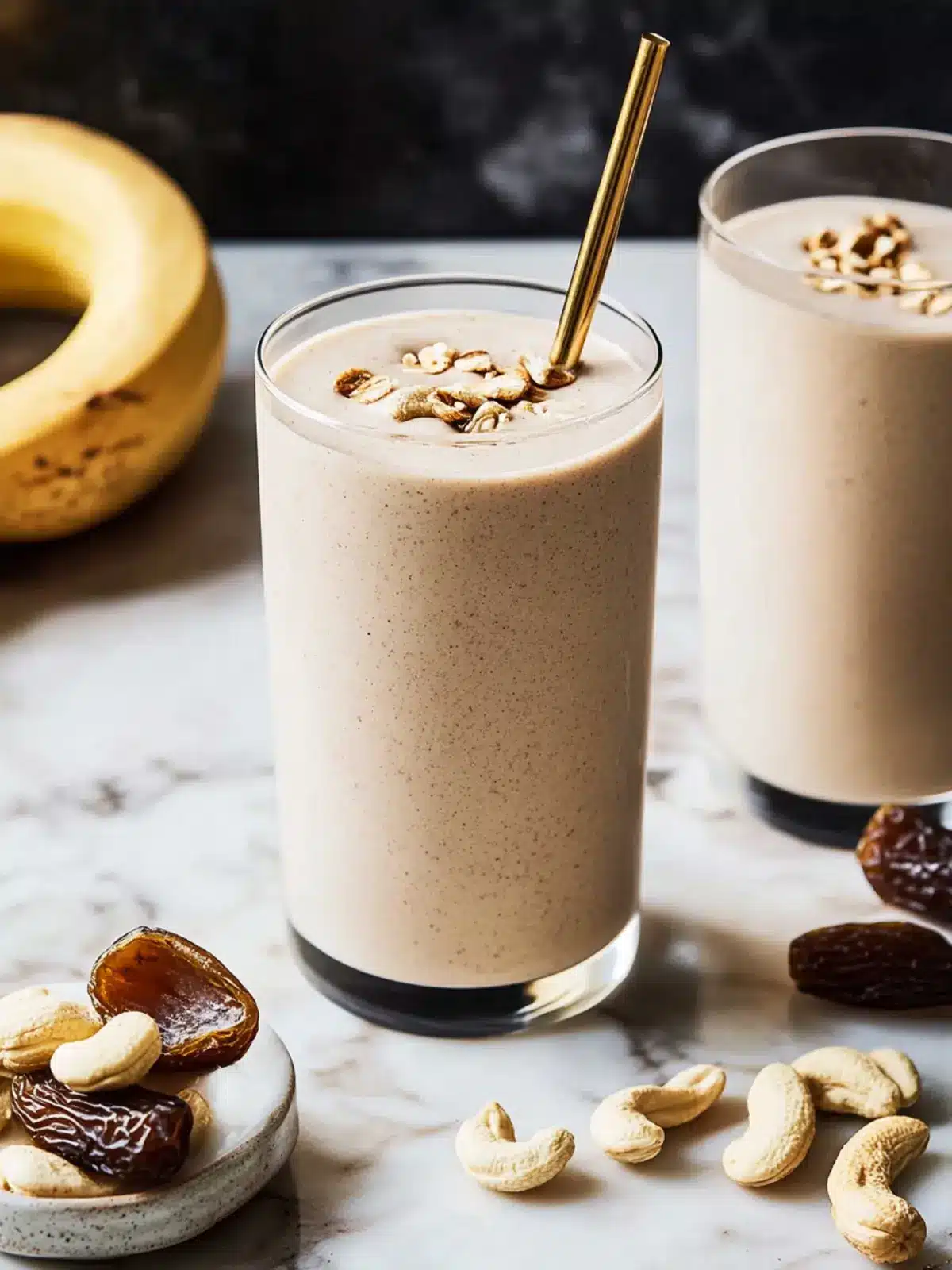 Creamy Cashew Date Shake preparation steps