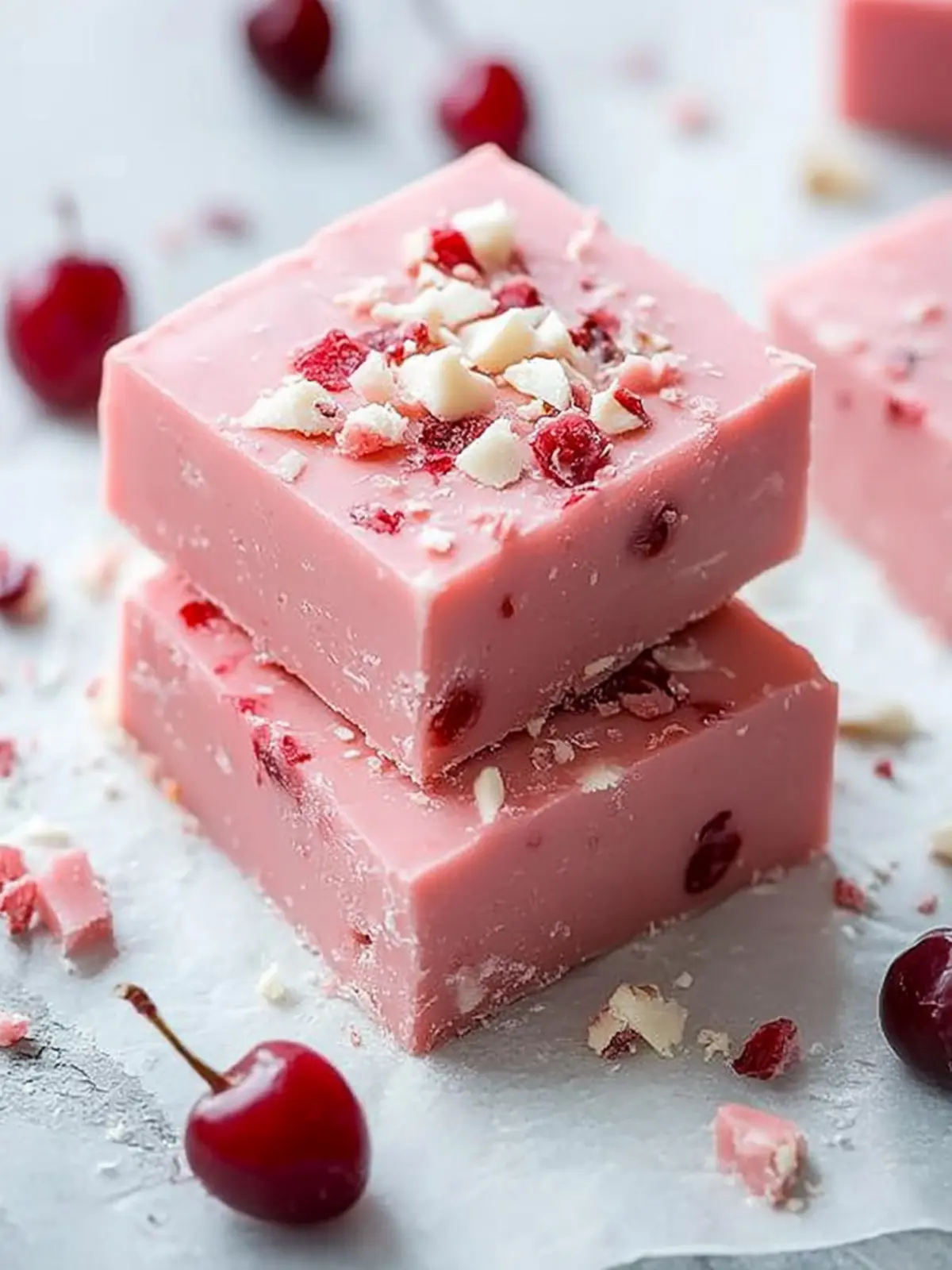 creamy cherry vanilla bean fudge preparation steps