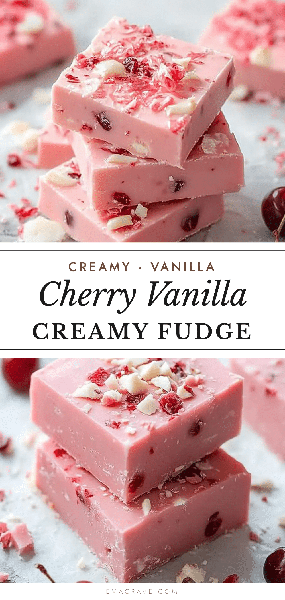 creamy cherry vanilla bean fudge recipe