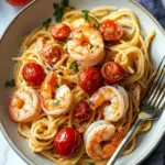 creamy garlic scallop shrimp pasta - featured image