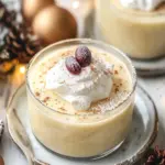 creamy holiday eggnog pudding - featured image