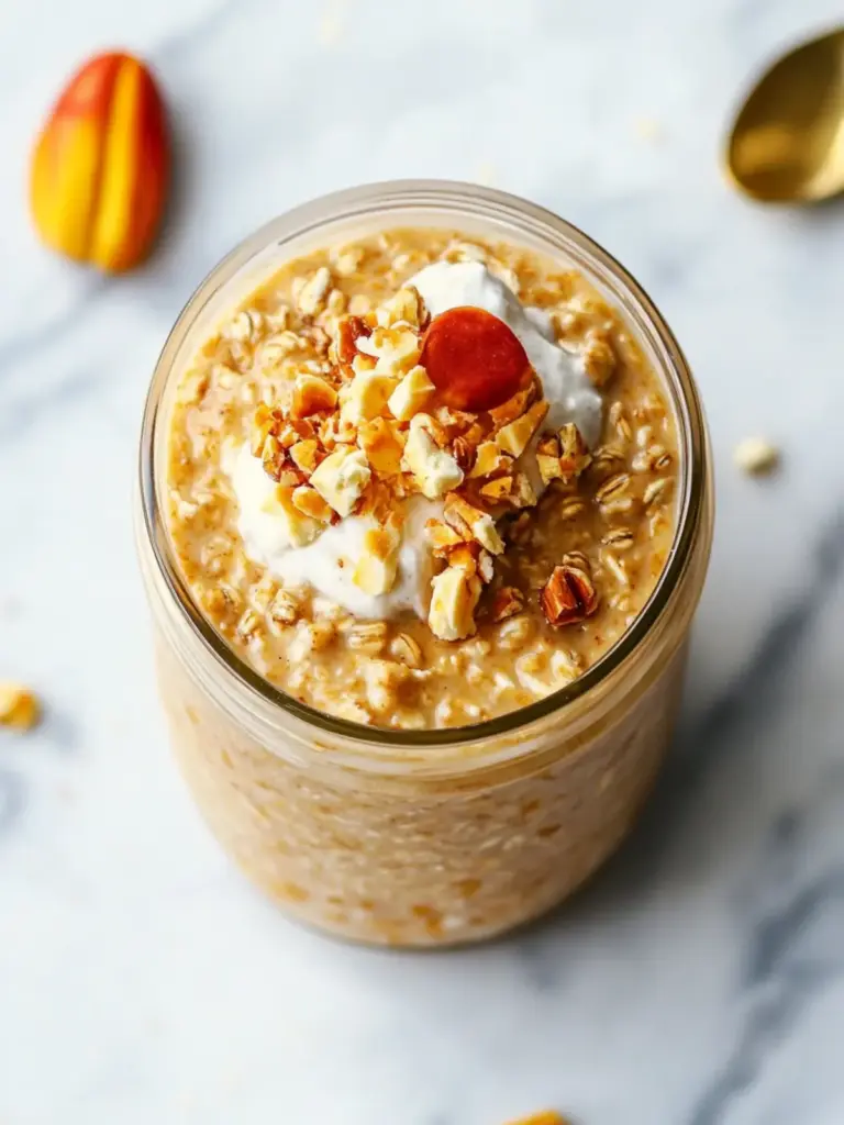 creamy pumpkin cheesecake overnight oats - featured image