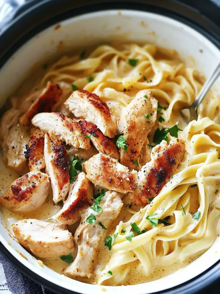 Creamy Slow Cooker Cajun Chicken Alfredo - featured image