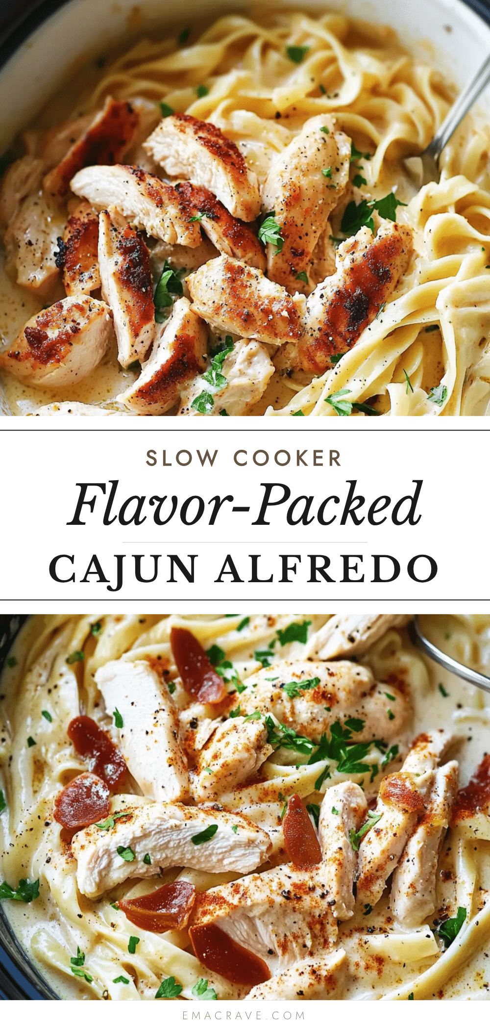 Creamy Slow Cooker Cajun Chicken Alfredo recipe