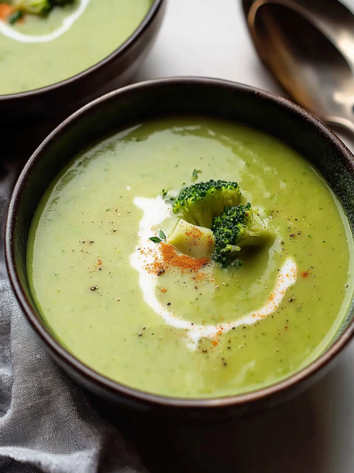 creamy spiced healthy broccoli soup preparation steps