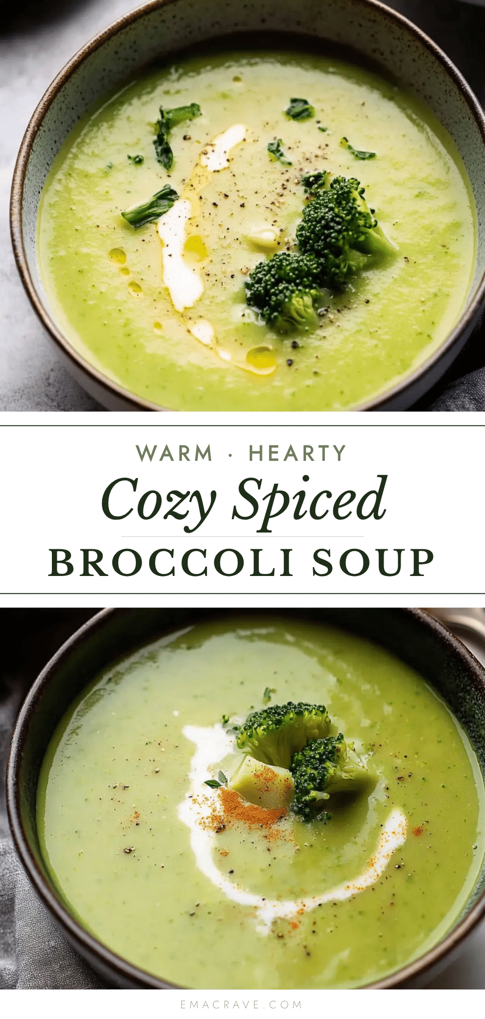 creamy spiced healthy broccoli soup recipe