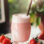 creamy strawberry milk tea - featured image