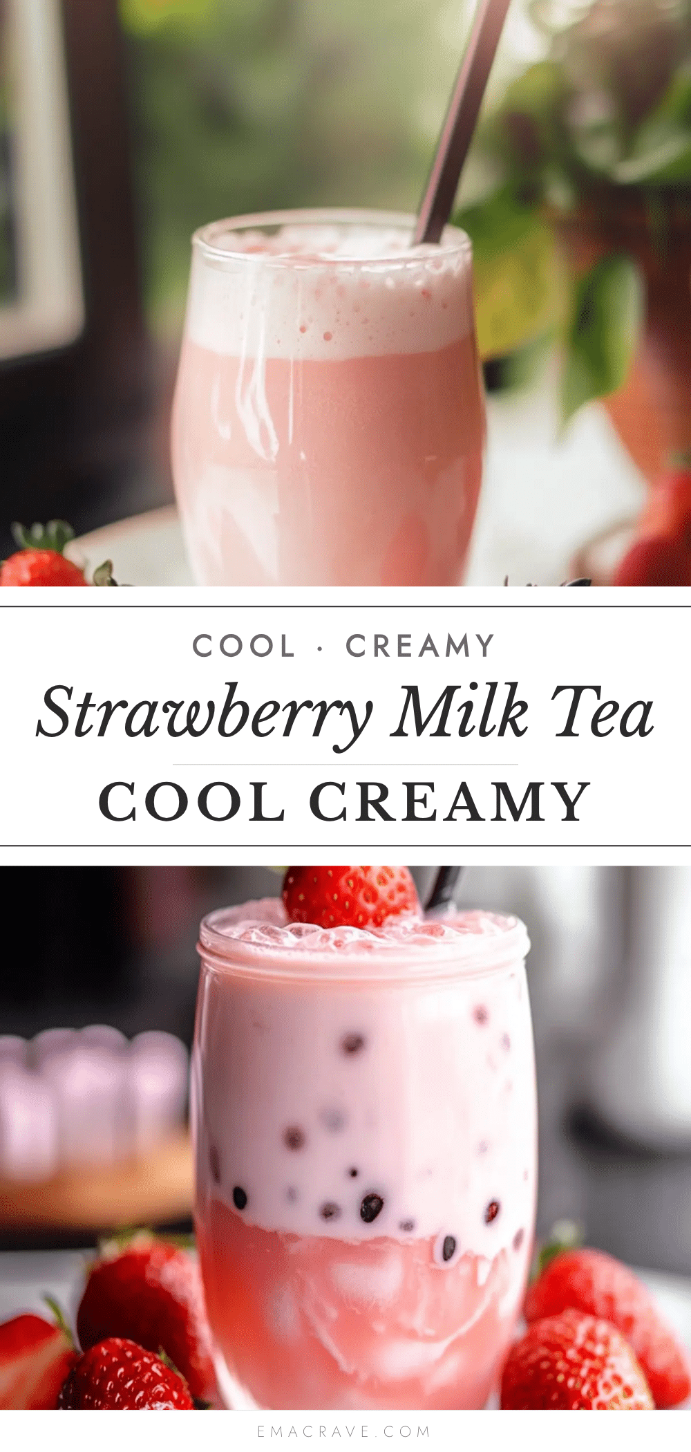 creamy strawberry milk tea recipe