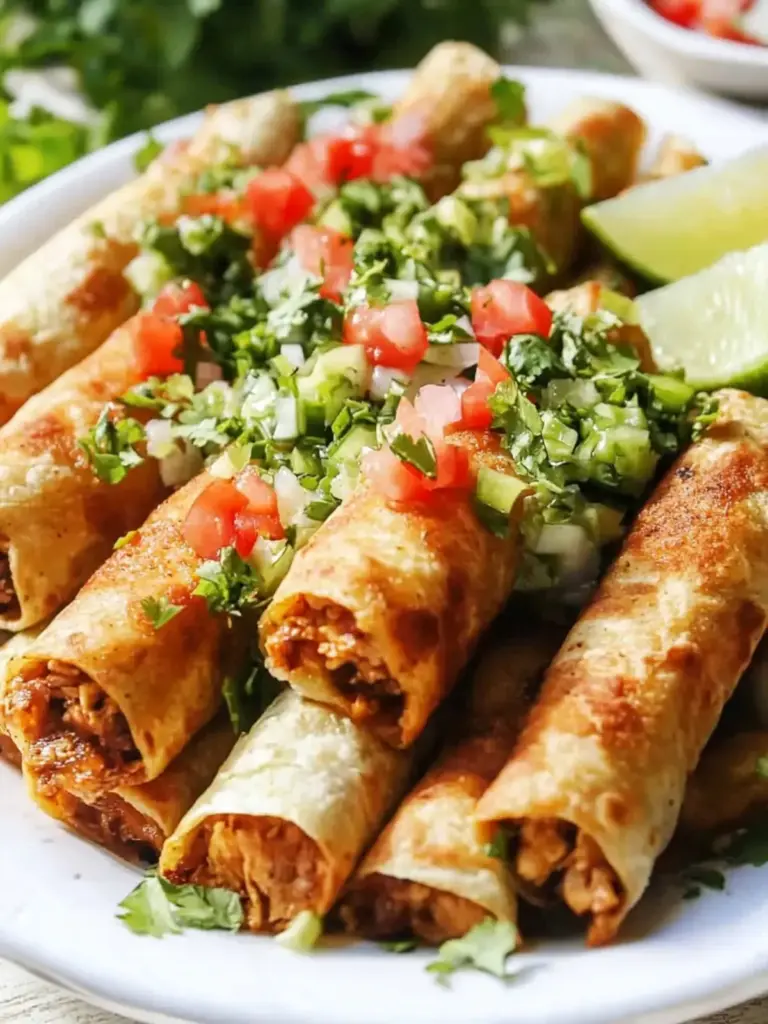 crispy chicken flautas - featured image