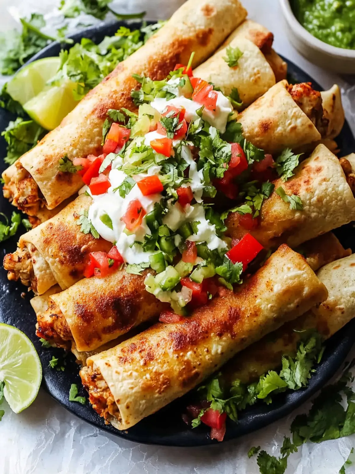 crispy chicken flautas preparation steps