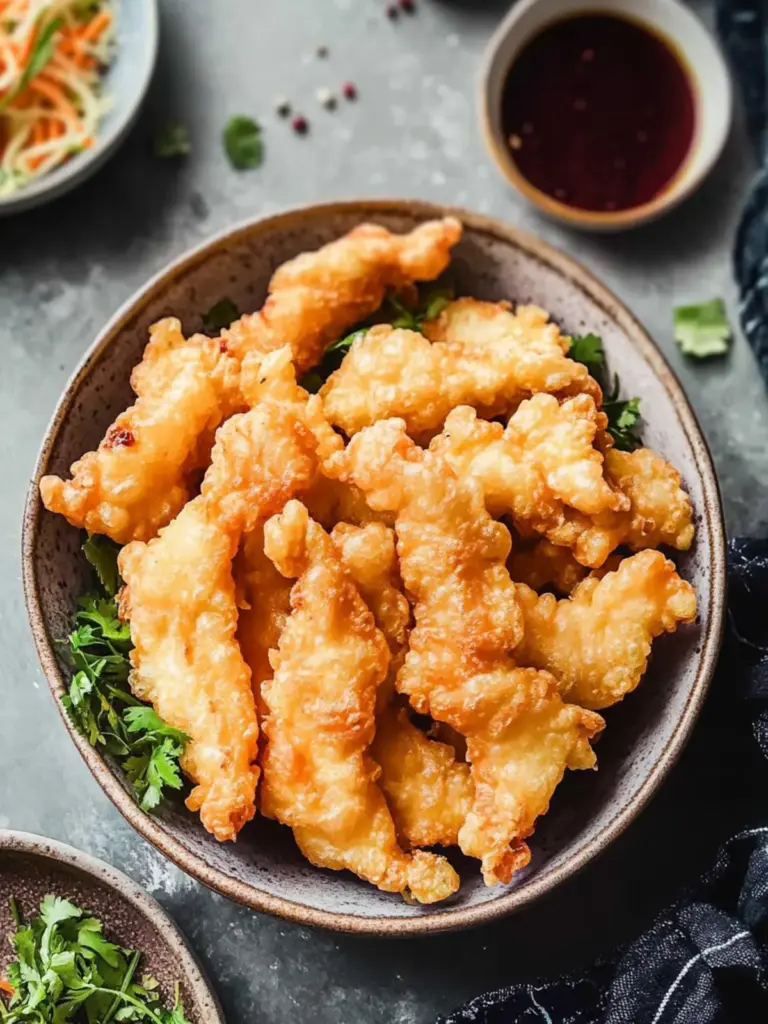 crispy chicken tempura - featured image