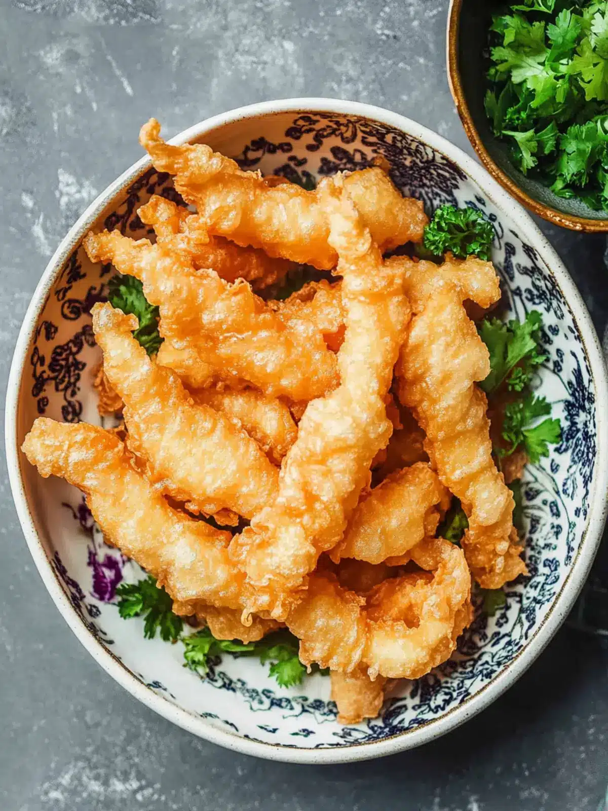 crispy chicken tempura preparation steps