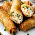 crispy crab rangoon egg rolls - featured image