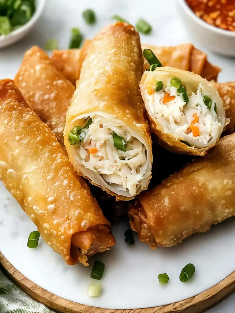 crispy crab rangoon egg rolls - featured image