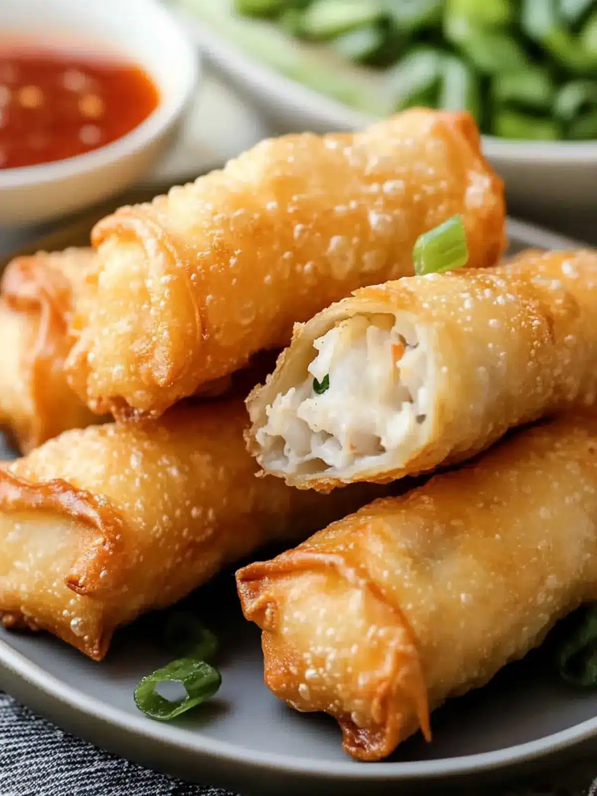 crispy crab rangoon egg rolls preparation steps