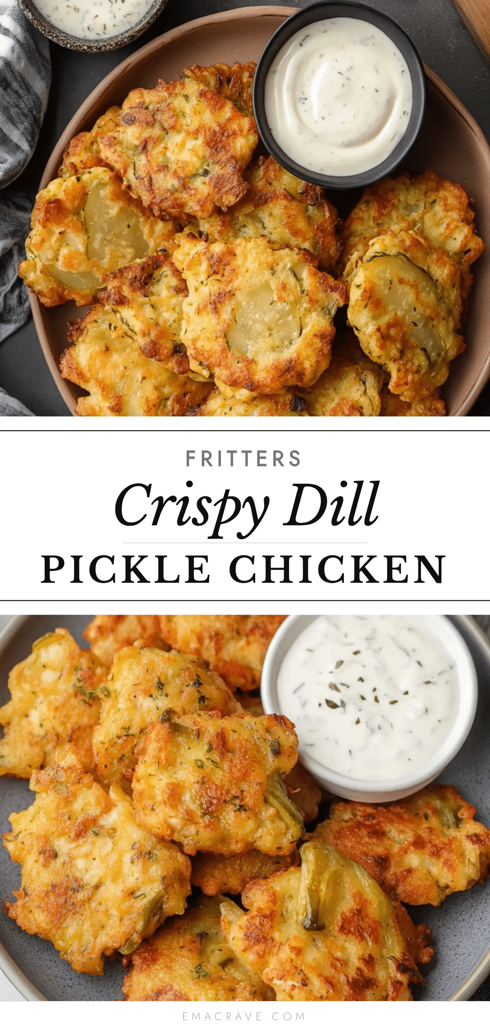 crispy dill pickle chicken fritters recipe