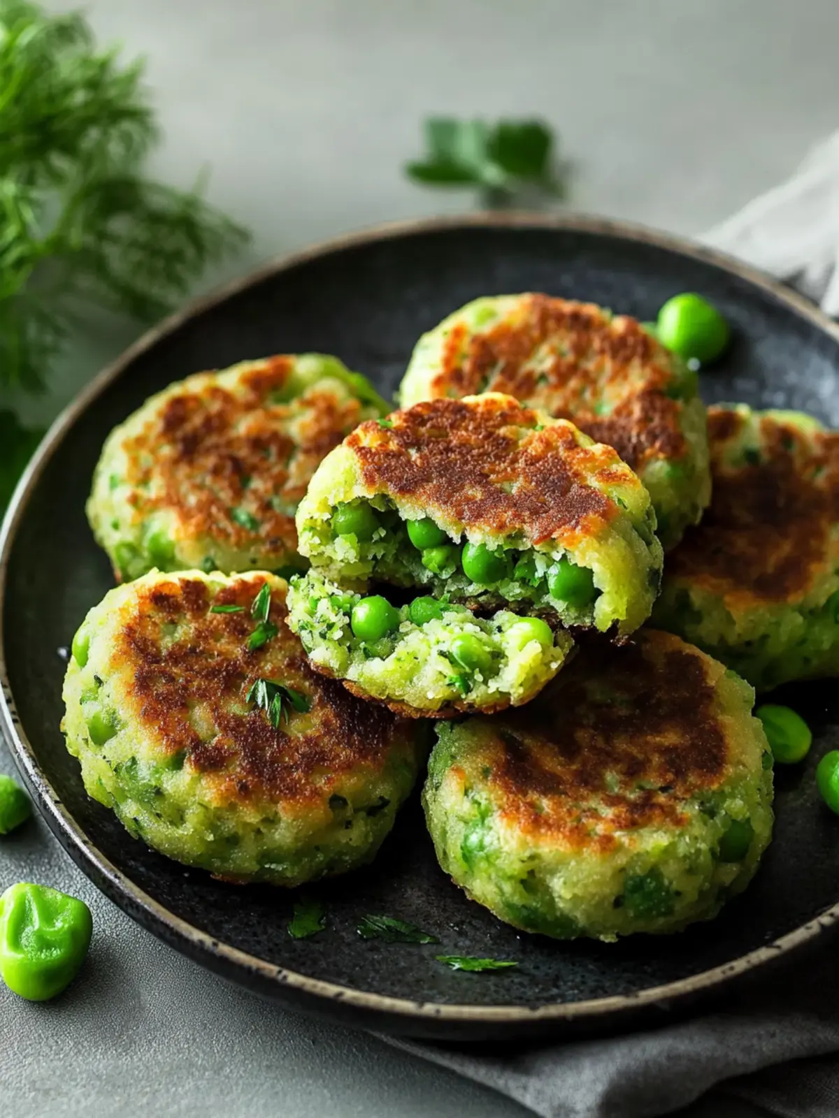 crispy green pea patties preparation steps
