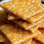 Crispy Savory Rice Krispie Cheddar Crackers - featured image
