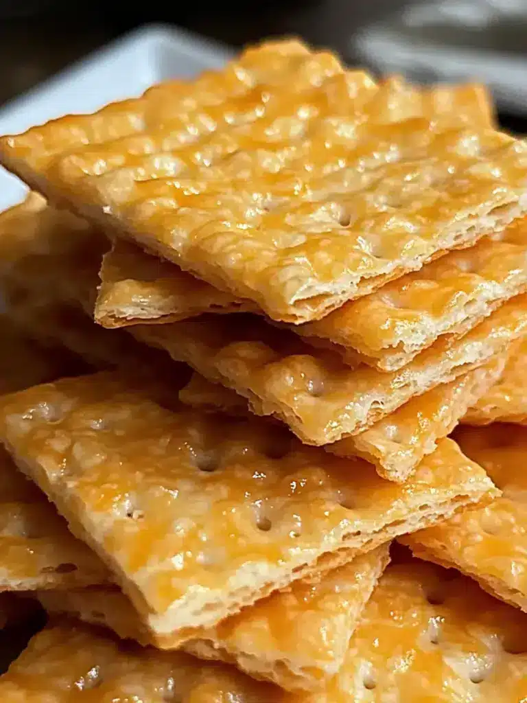 Crispy Savory Rice Krispie Cheddar Crackers - featured image