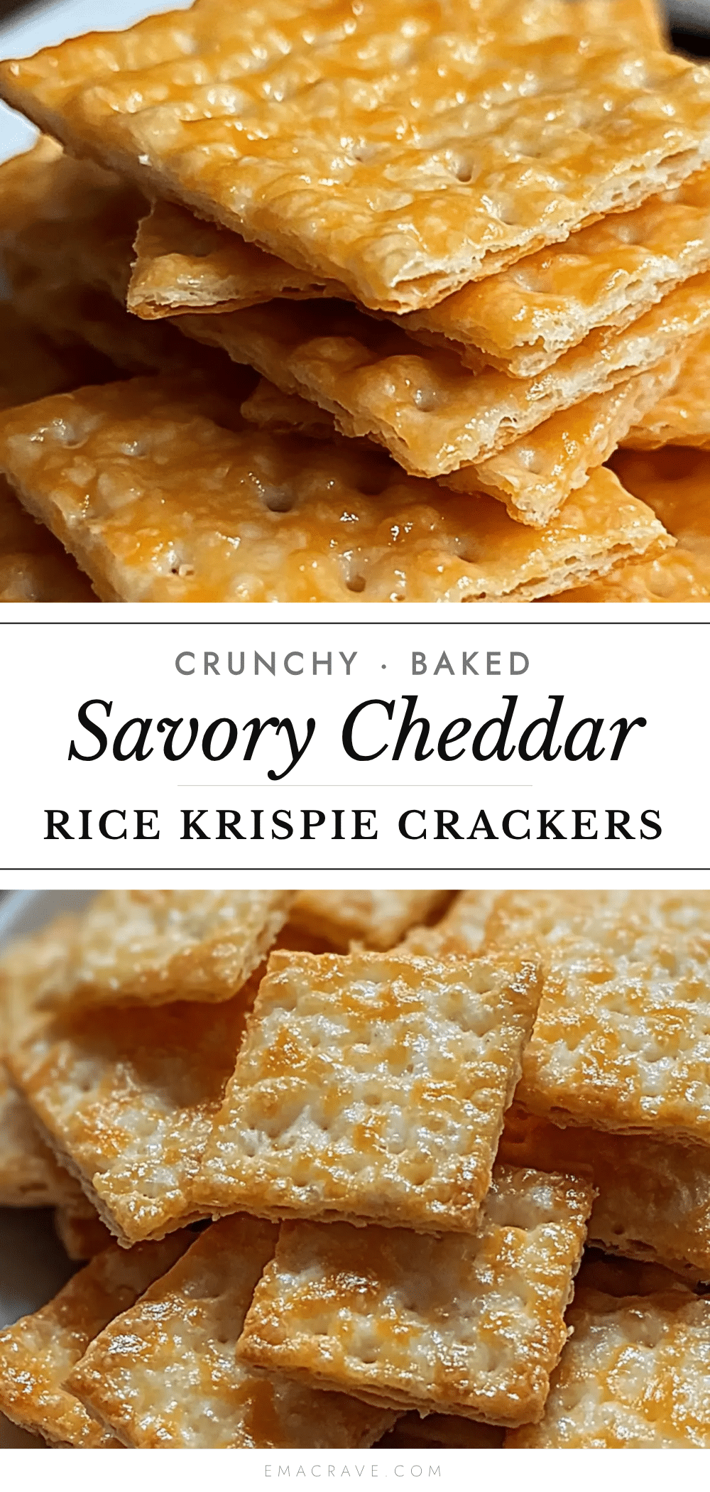Crispy Savory Rice Krispie Cheddar Crackers recipe
