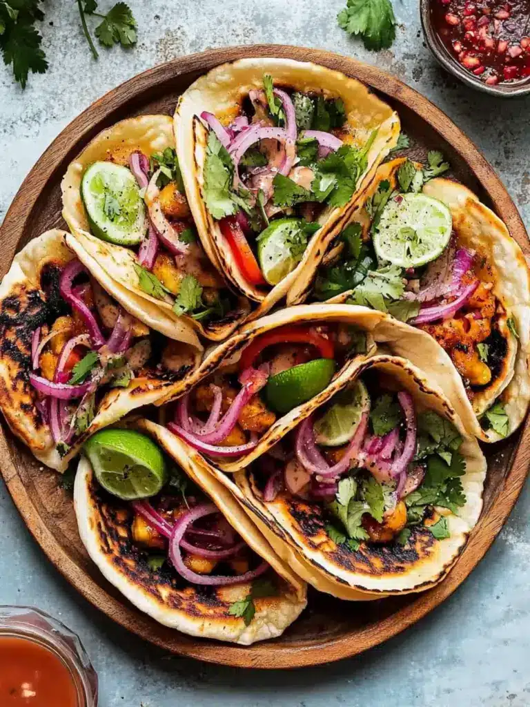 crispy smashed dumpling tacos - featured image