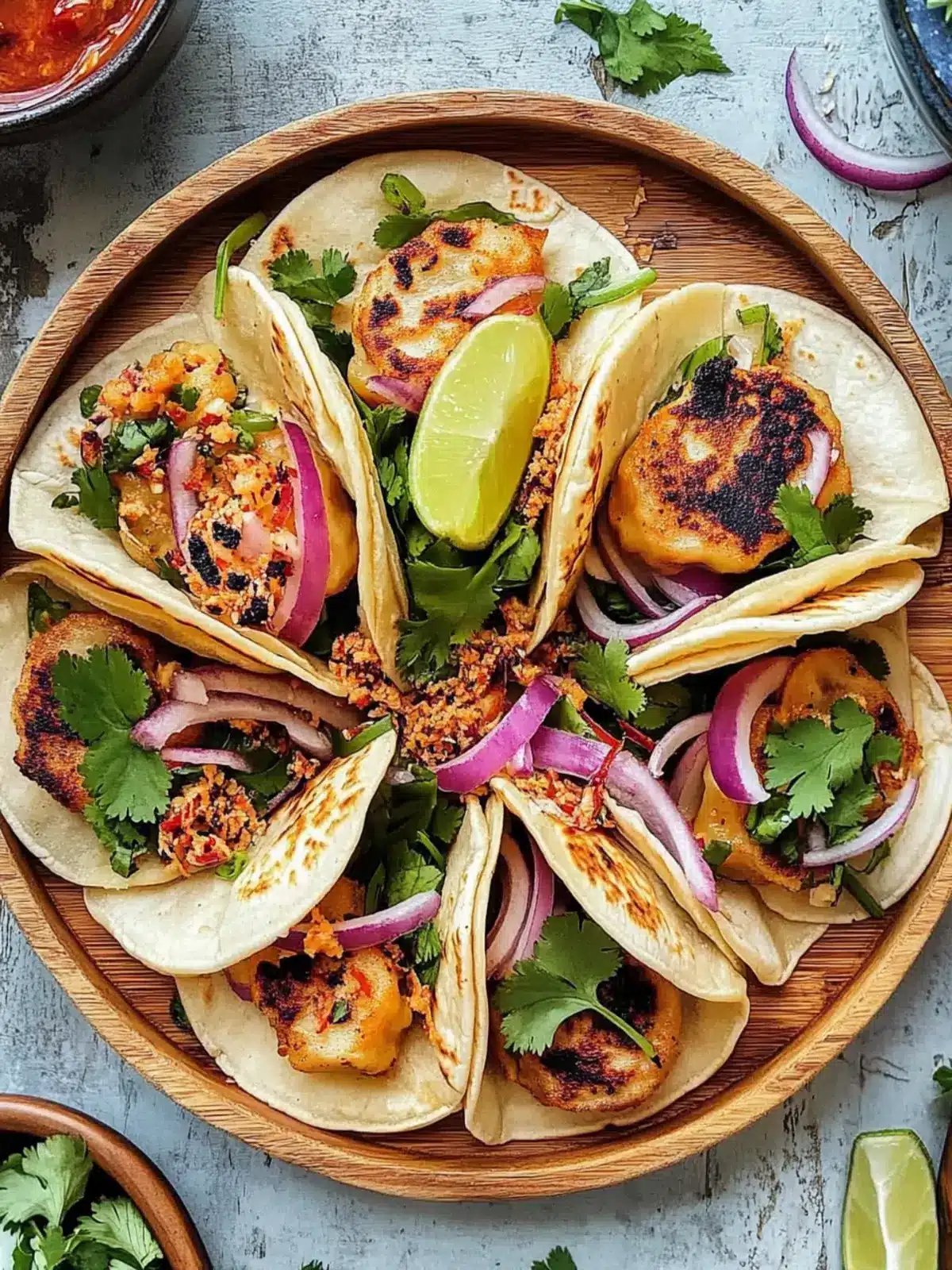 crispy smashed dumpling tacos preparation steps
