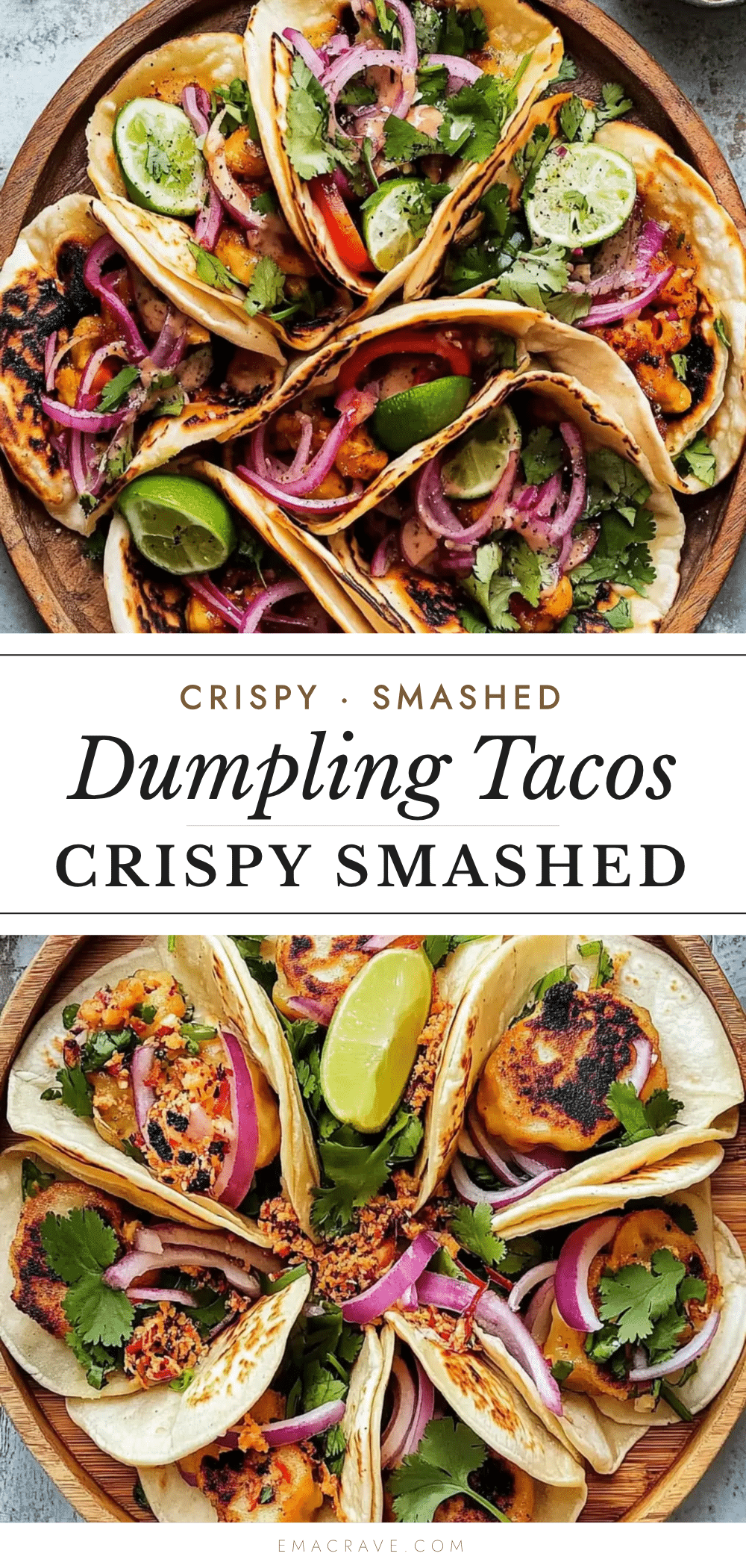crispy smashed dumpling tacos recipe