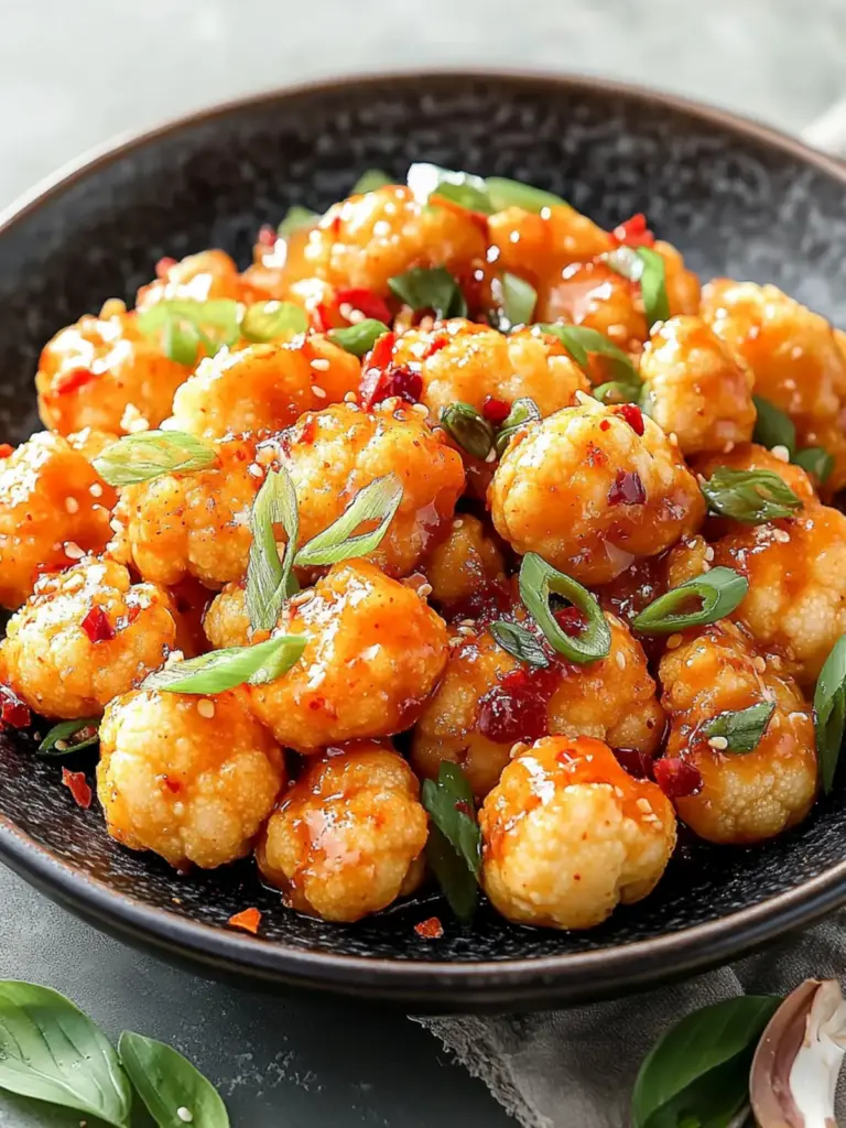 crispy thai sweet chili cauliflower bites - featured image