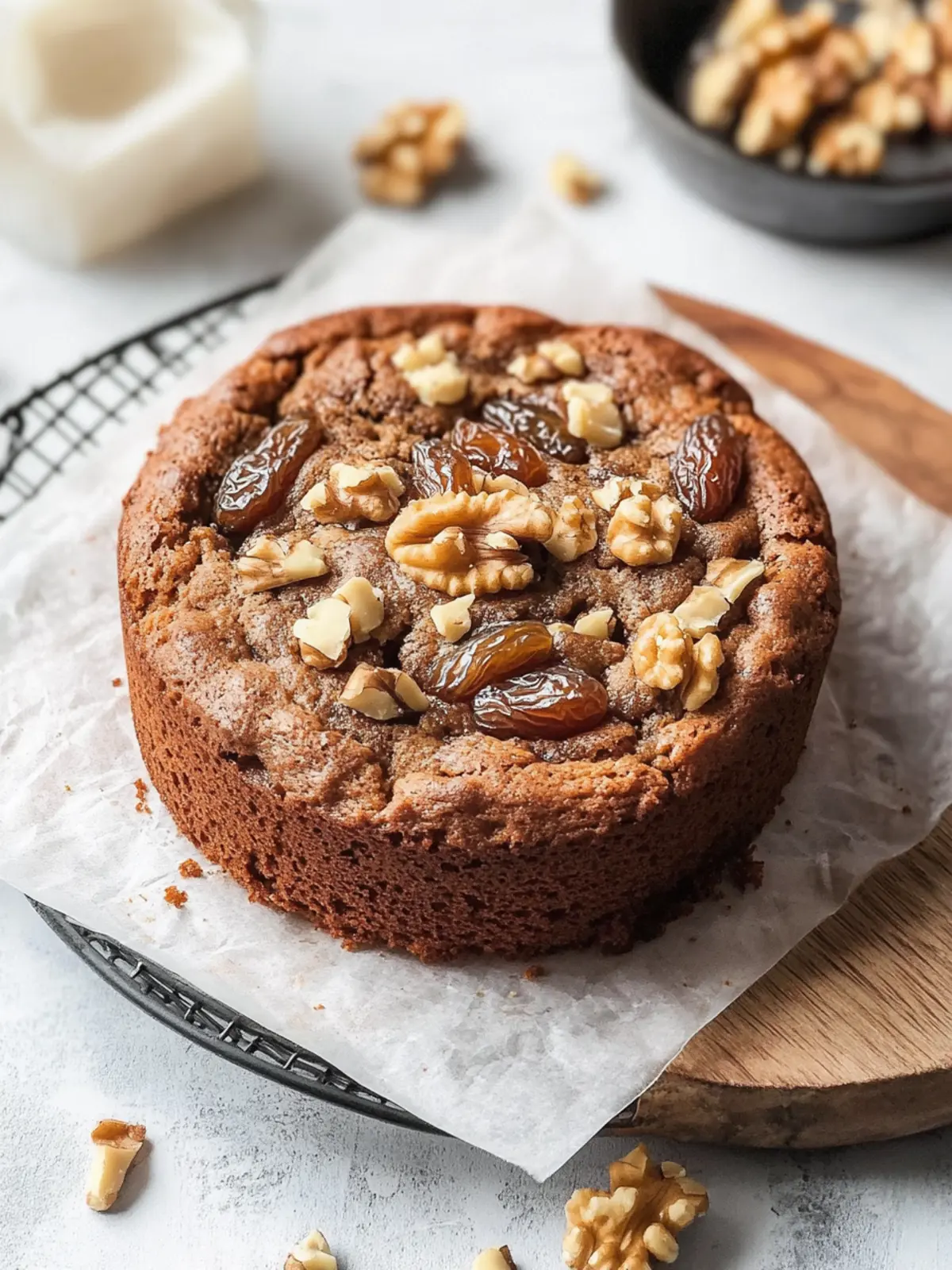 date and walnut cake preparation steps