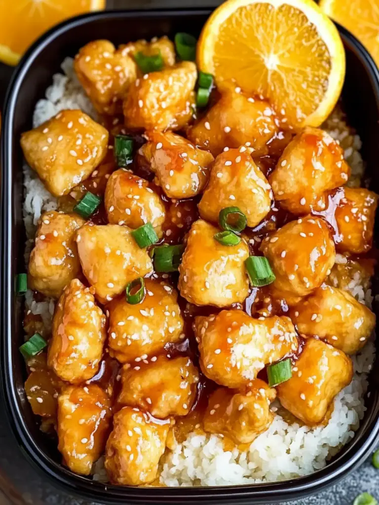 easy baked orange chicken - featured image