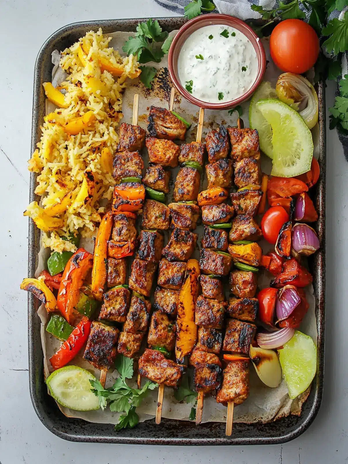 easy sheet pan kebabs preparation steps