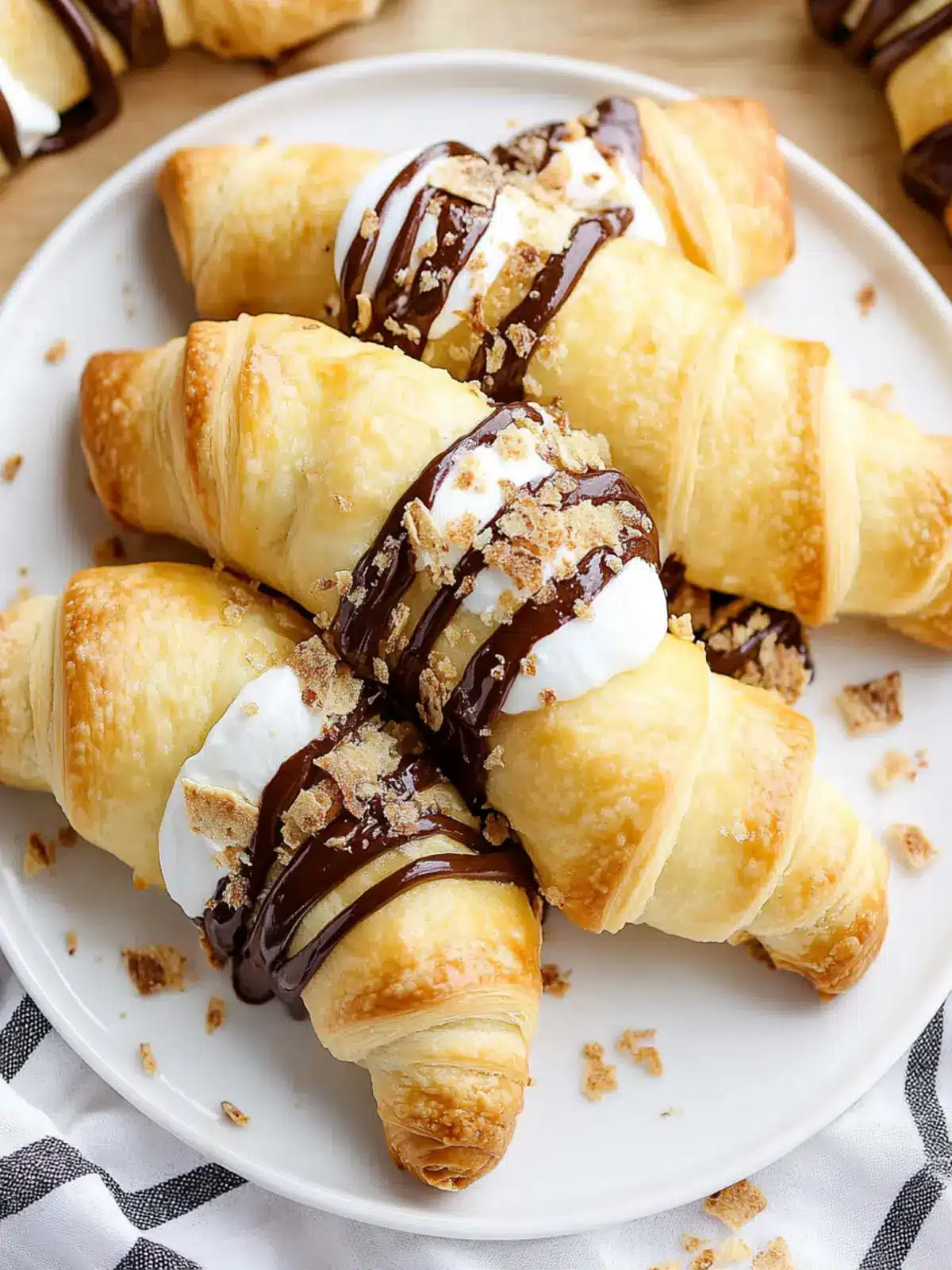 easy smores crescent rolls preparation steps