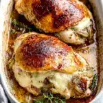 french onion stuffed chicken - featured image