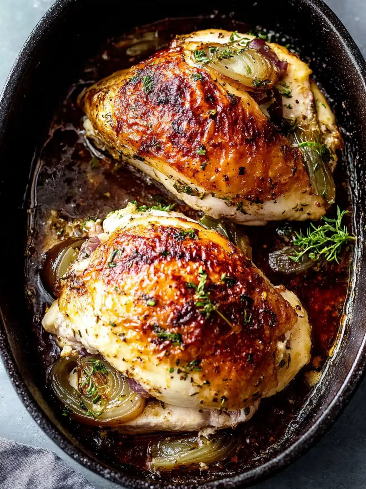french onion stuffed chicken preparation steps