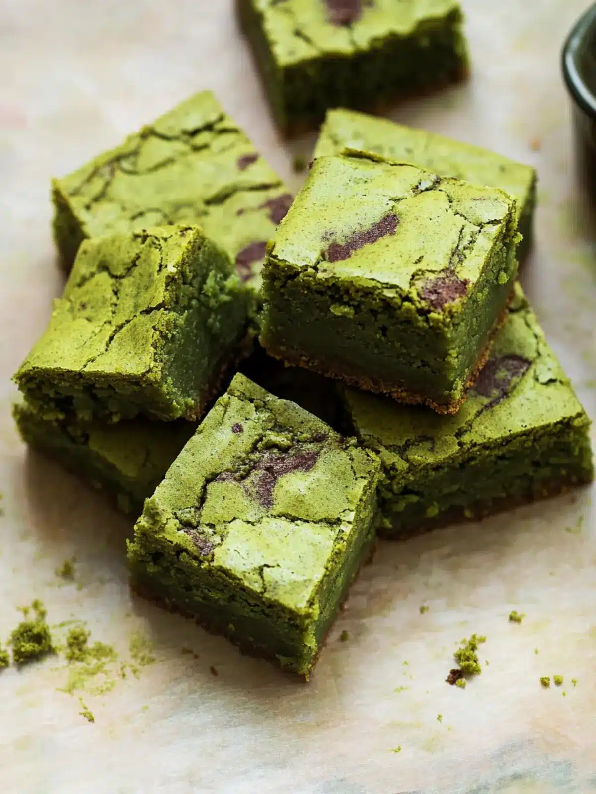 fudgy matcha blondies preparation steps