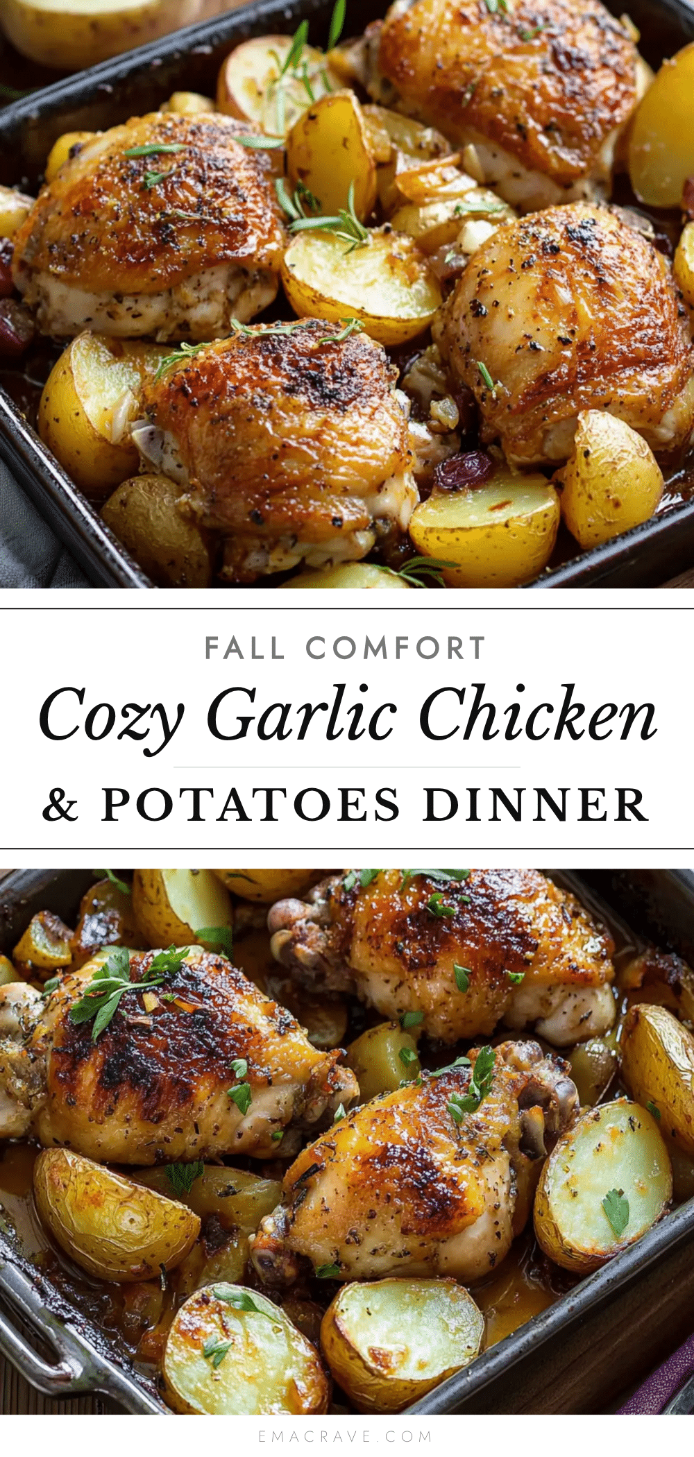 garlic chicken and potatoes recipe
