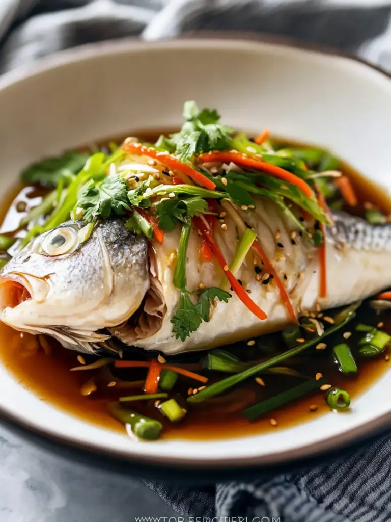 ginger soy steamed fish - featured image