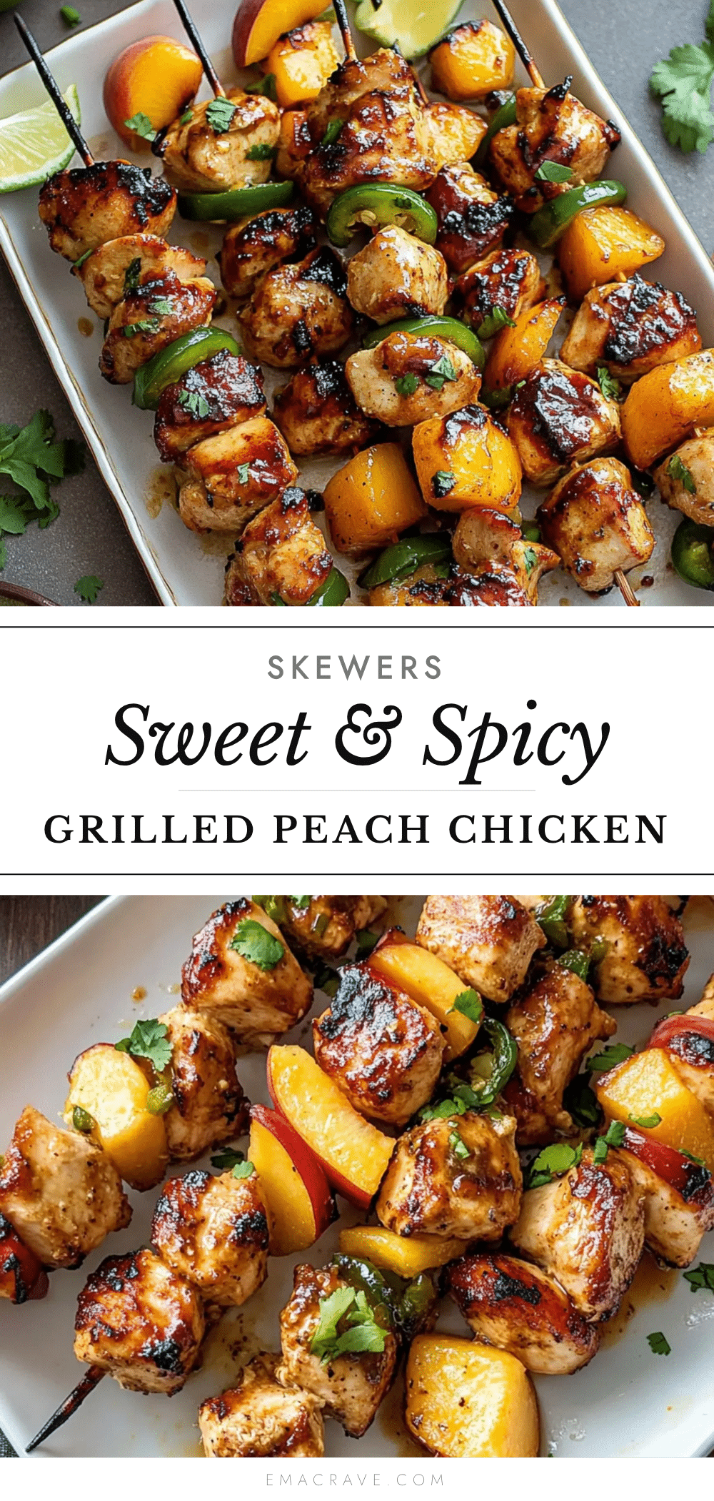 grilled peach chicken skewers recipe