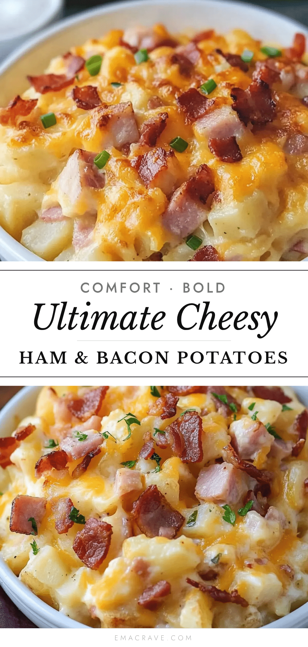 ham and bacon cheesy potatoes recipe