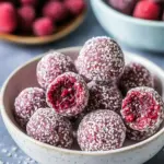 healthy raspberry bliss balls - featured image