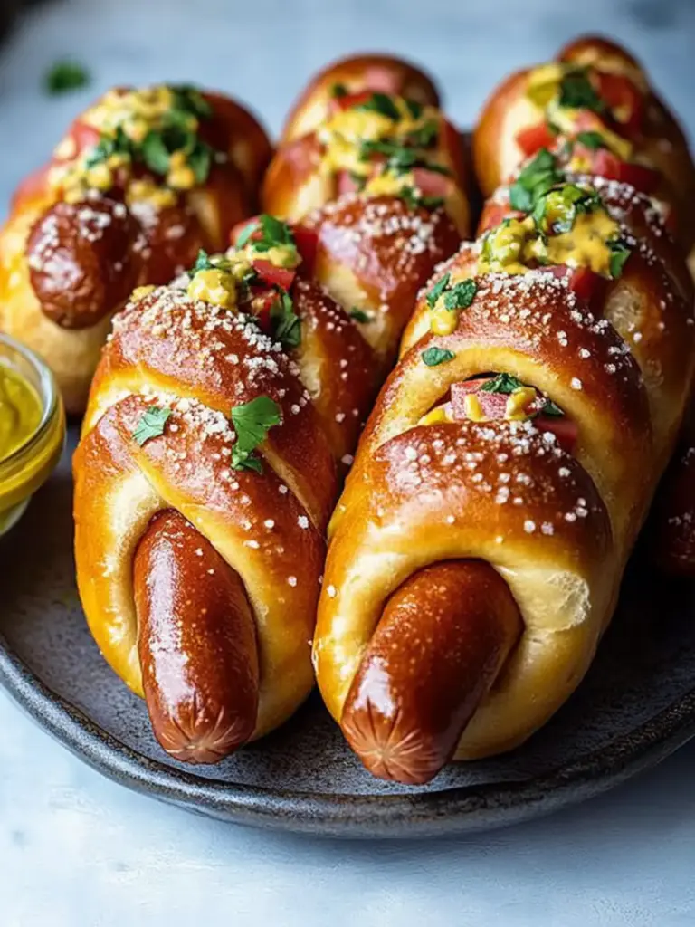 homemade pretzel dogs - featured image