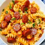 honey bbq kielbasa pasta - featured image